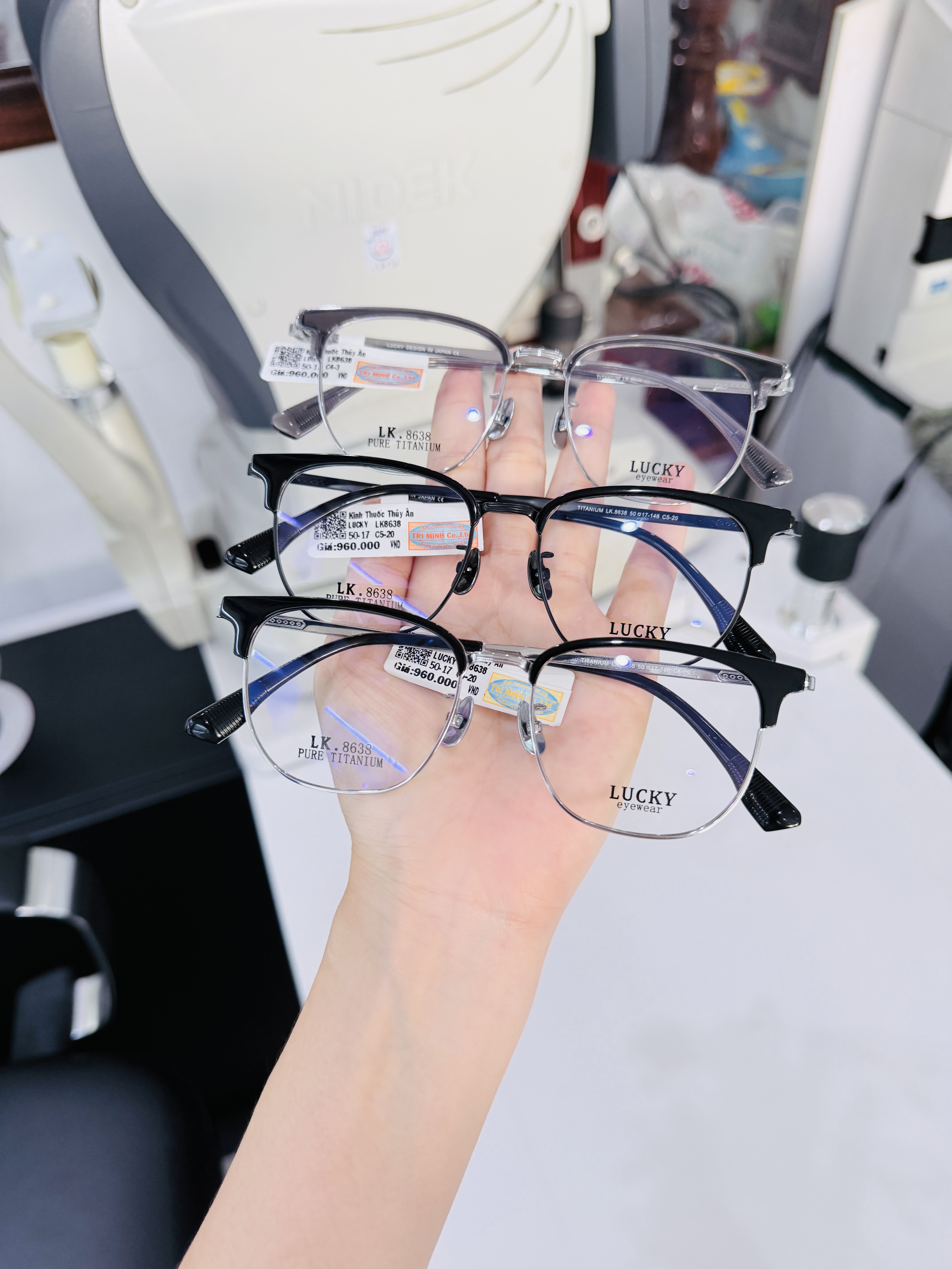 Gọng Kính LUCKY LK 8638 (Pure Titanium)